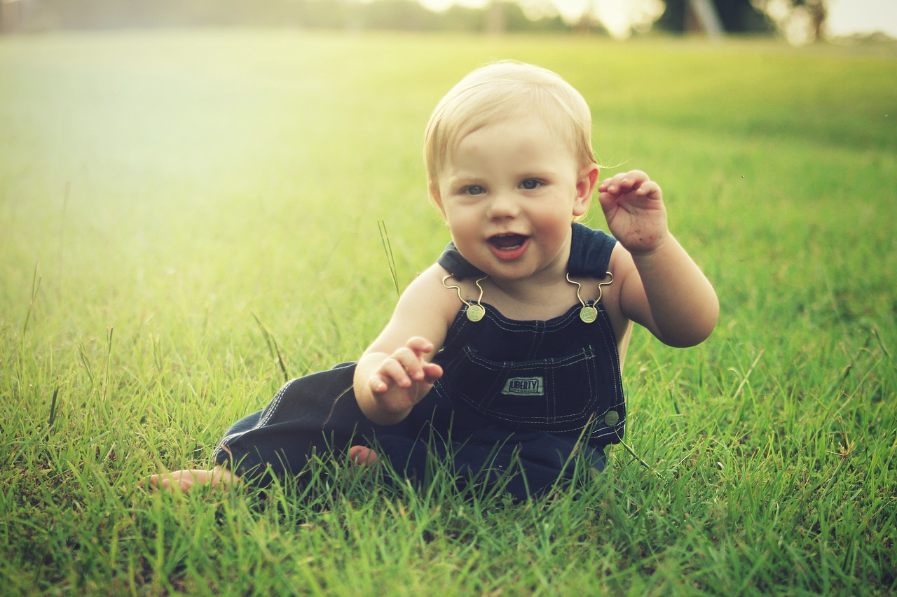 baby on grass